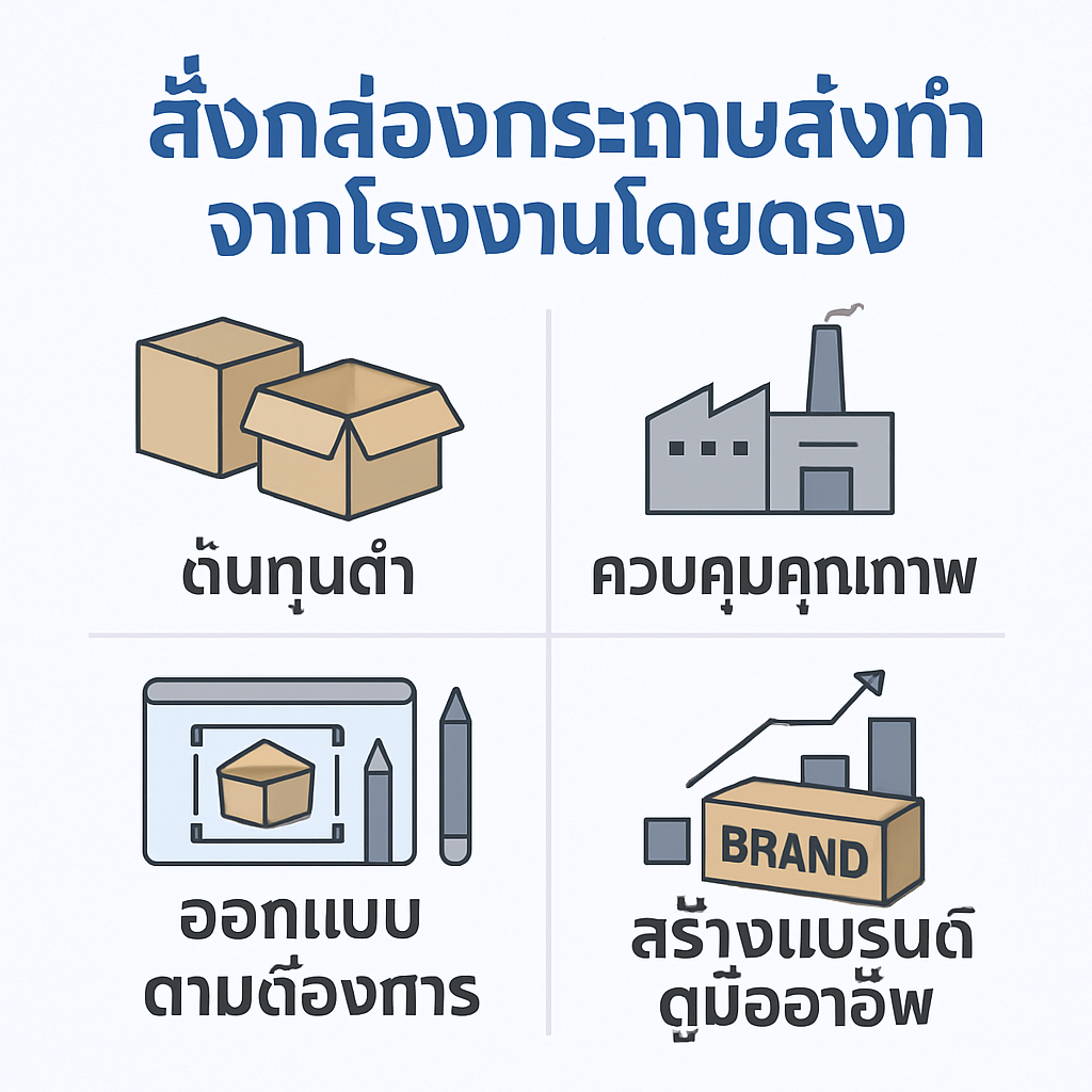 ทำไมธุรกิจยุคใหม่ถึงเลือกใช้บริการ “โรงงานผลิตกล่องโดยตรง” มากกว่าพ่อค้าคนกลาง